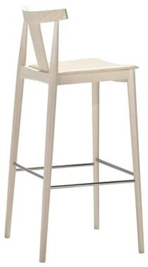 Andreu World Табурет из бука со встроенной подушкой и подставкой для ног Smile Bq0338-bq0349 - Вид №2