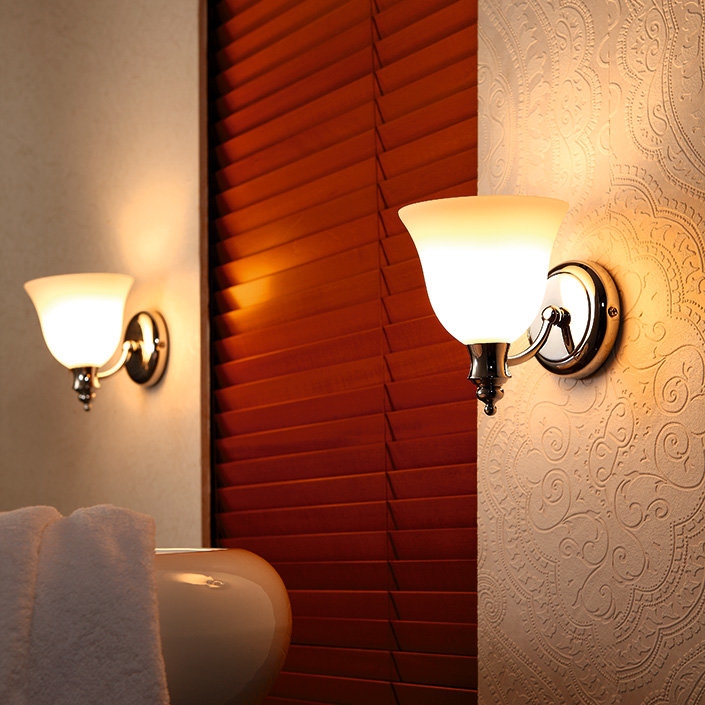 Светильник с плафоном из матового стекла [1105/BL53 CHR]  Burlington 1105BL53 CHR  - Вид №2