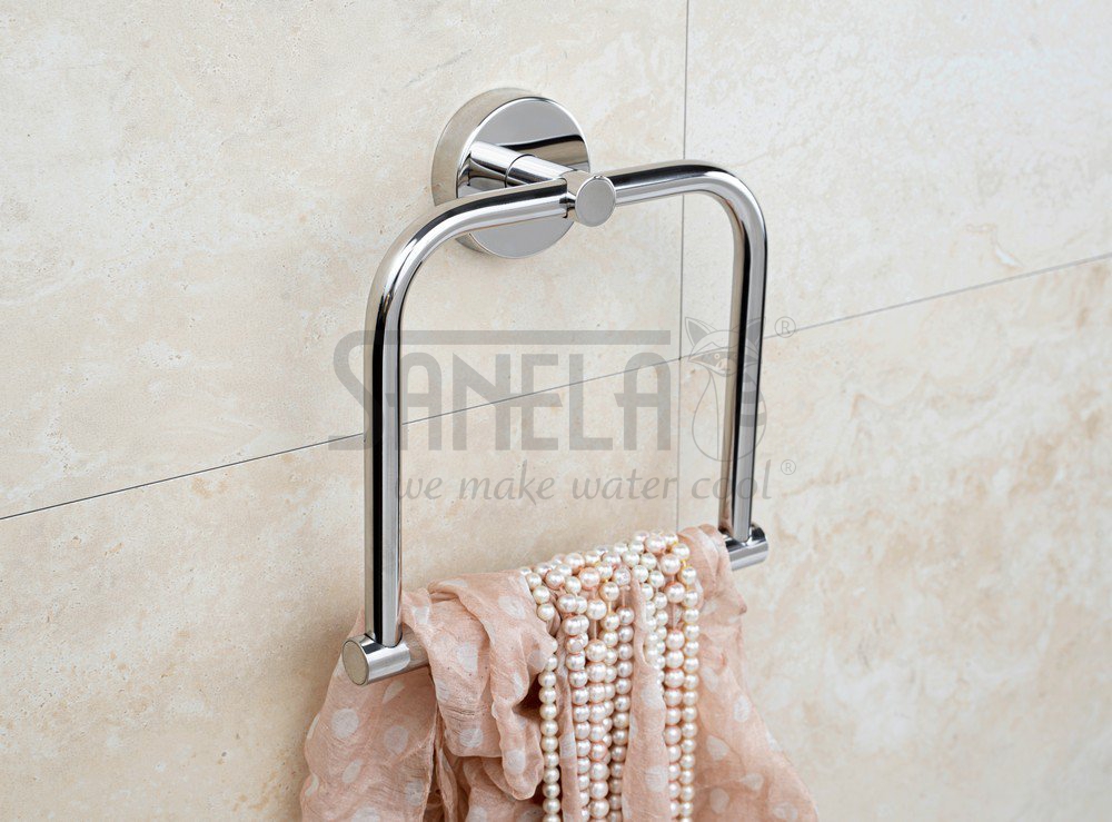 62060 Нержавеющий полотенцедержатель, глянцевая поверхность SANELA  - Вид №1