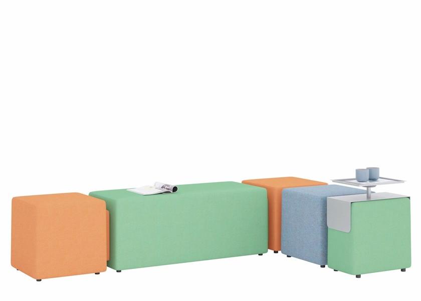 Ersa Модульный модульный квадратный пуф из ткани Carnival sun-id-1379261 - Вид №1