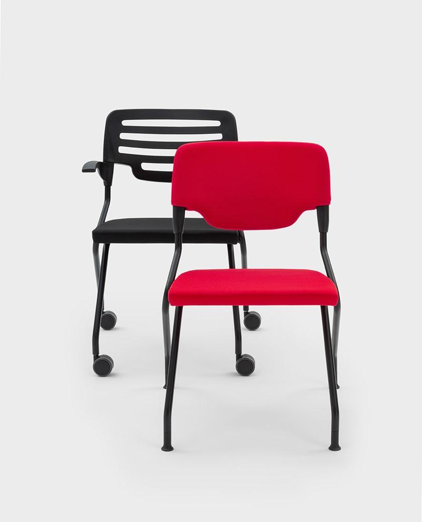 Viganò Стул из ткани с открытой спинкой на колесиках Madam collettività sun-id-1504758 - Вид №3