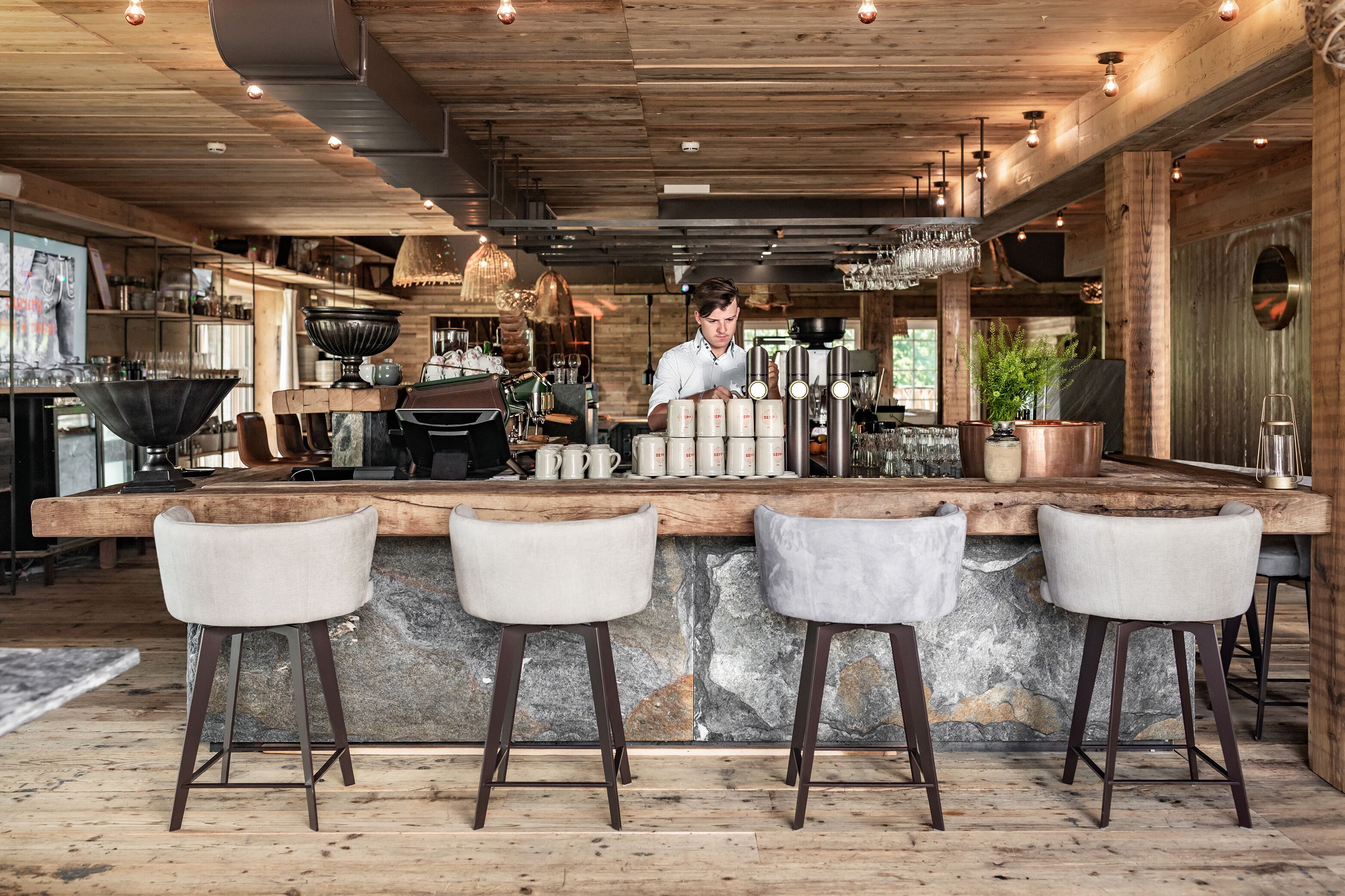 Высокий кожаный мягкий стул с подставкой для ног Borzalino Diva ARCH-00070119 - Вид №7