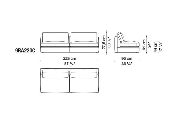 Угловой диван из ткани B&B Italia Ричард ARCH-00040927 - Вид №20
