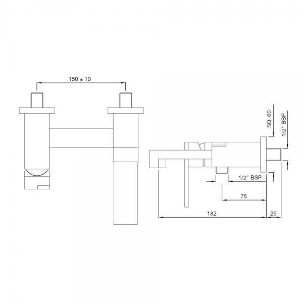 LEB-ABR-45119 Смеситель для ванны и душа Artize Le Blanc Античная бронза  - Вид №1