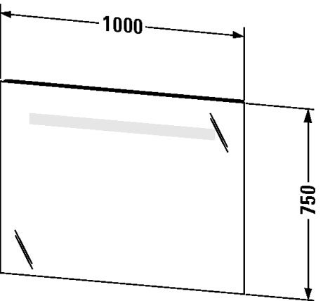 KT733200000 Зеркало с подсветкой Ketho #KT7332 1000 x 41 мм Duravit - Вид №2