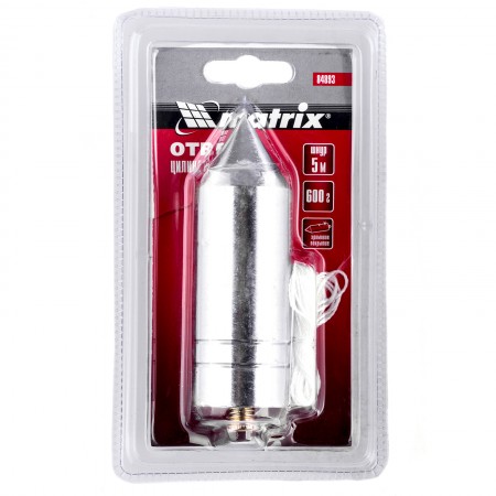 Отвес цилиндрический 600 гр шнур 5 метр Matrix 12643 - Вид №2