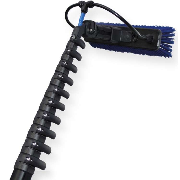 UL-POLE-22500 STREAMLINE Карбоновая телескопическая штанга для высотной мойки фасадов и окон с внутренним шлангом с форсунками 22,1 м Модель ULTRALIGHT™ - телескопическая модульная (сборная) карбоновая штанга с 14 секциями из 100% углеродного волокна,длин 