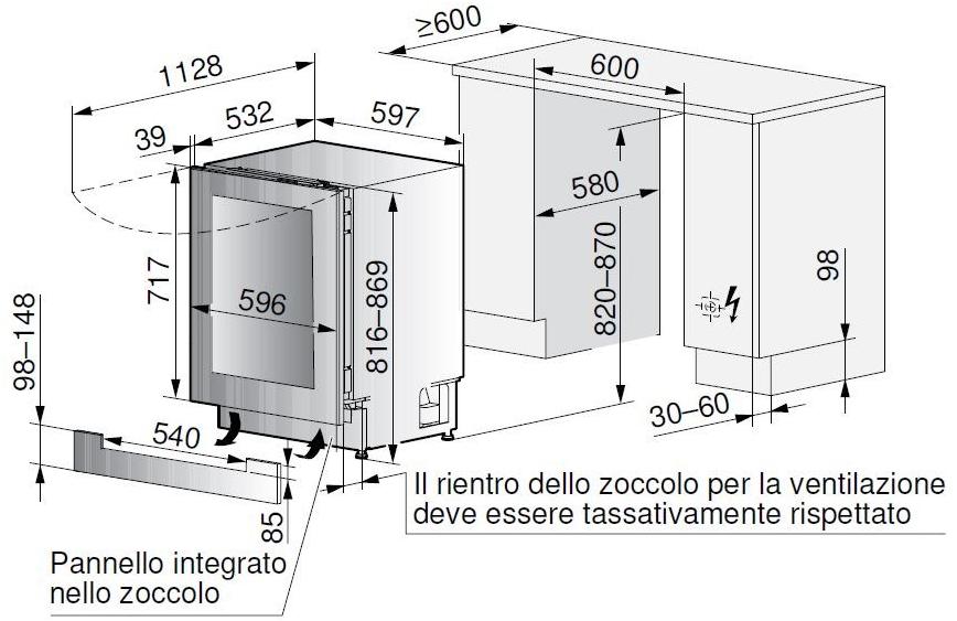 V-ZUG Двухтемпературный холодильник в зеркальном стекле  Kwucsl60  - Вид №1