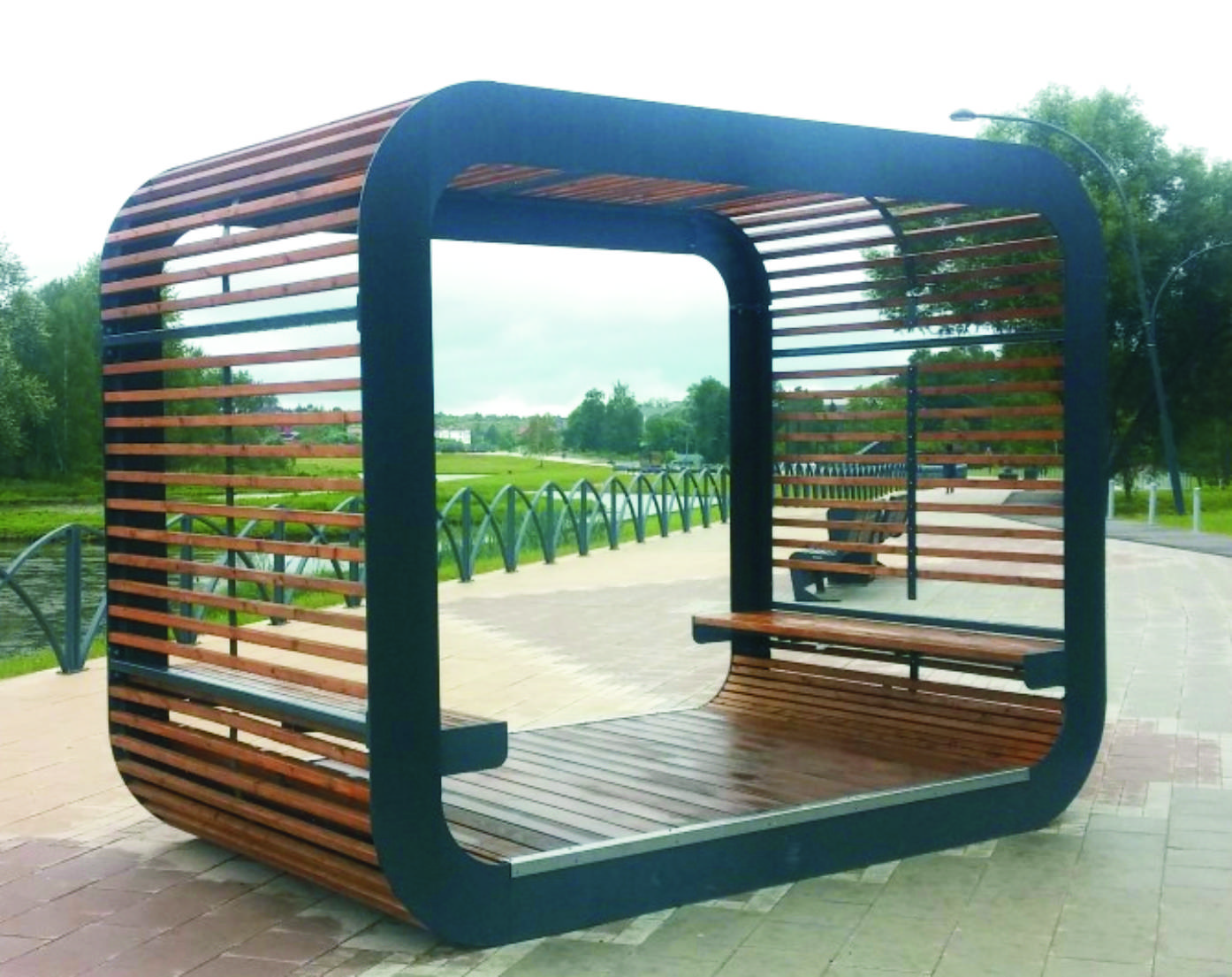 VOPV01.01.01-MP.VL Павильон ВОЛНА городской парковый уличный LAB.Space  - Вид №1