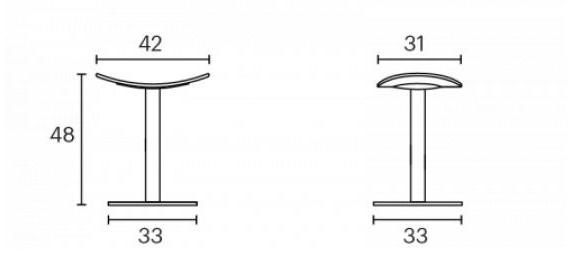ENEA Низкий стальной табурет с тканевым сиденьем Coma sun-id-1389992 - Вид №1