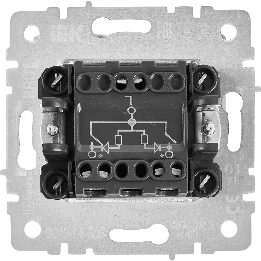 Выключатель IEK Brite двухклавишный с подсветкой для скрытого монтажа 87761700 STLM-1104028 - Вид №2