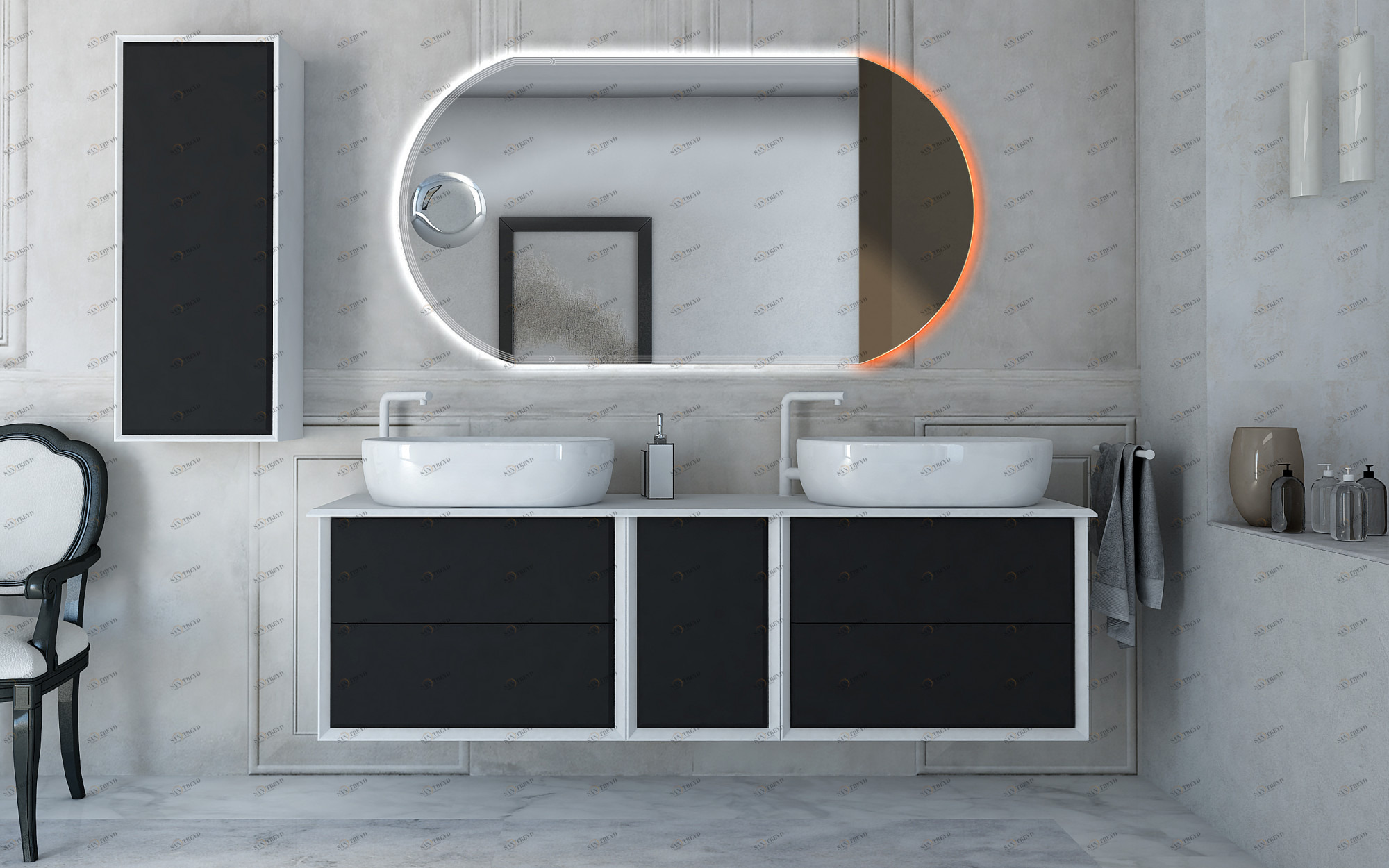 Мебель для ванной CEZARES BELLAGIO 175 Grafite