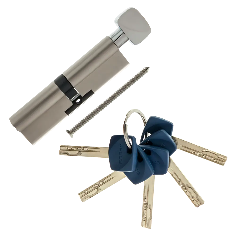 Цилиндр Apecs Premier XR-110-C15-NI, 55x55 мм, ключ/вертушка, цвет никель ЦИЛИНДР APECS PREM XR-110-C15-NI КЛ-ВЕРТ STLM-2146816 - Вид №1