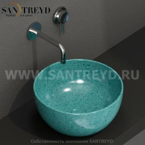 B6T30GT Накладная раковина на столешницу  круглая Ceramica Globo T-EDGE