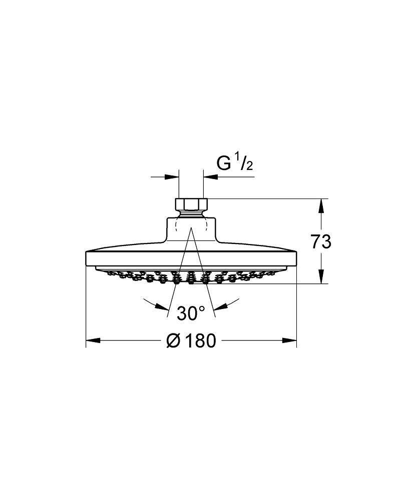 27491000 Верхний душ Grohe Euphoria Cosmopolitan хром - Вид №1