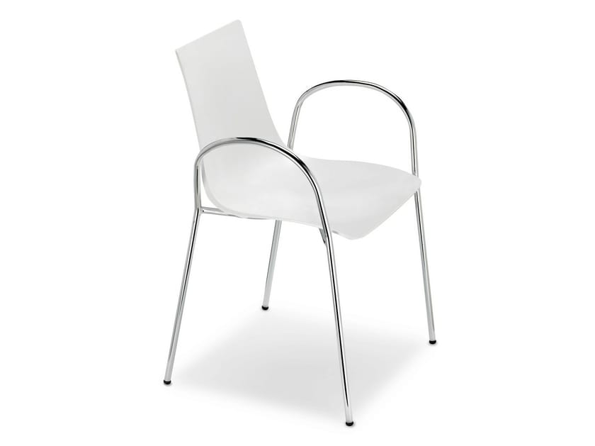 Стул из инженерного пластика с подлокотниками S-CAB Инженерный пластик Zebra ARCH-00001573