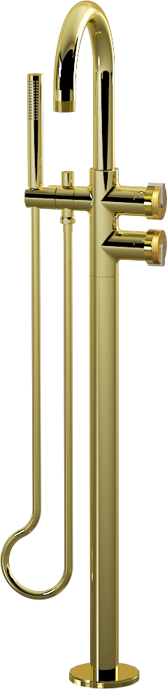 E-11554-R1BAU-L1BNi-PB Смеситель напольный отдельностоящий (внешняя часть) GRAFF MOD+