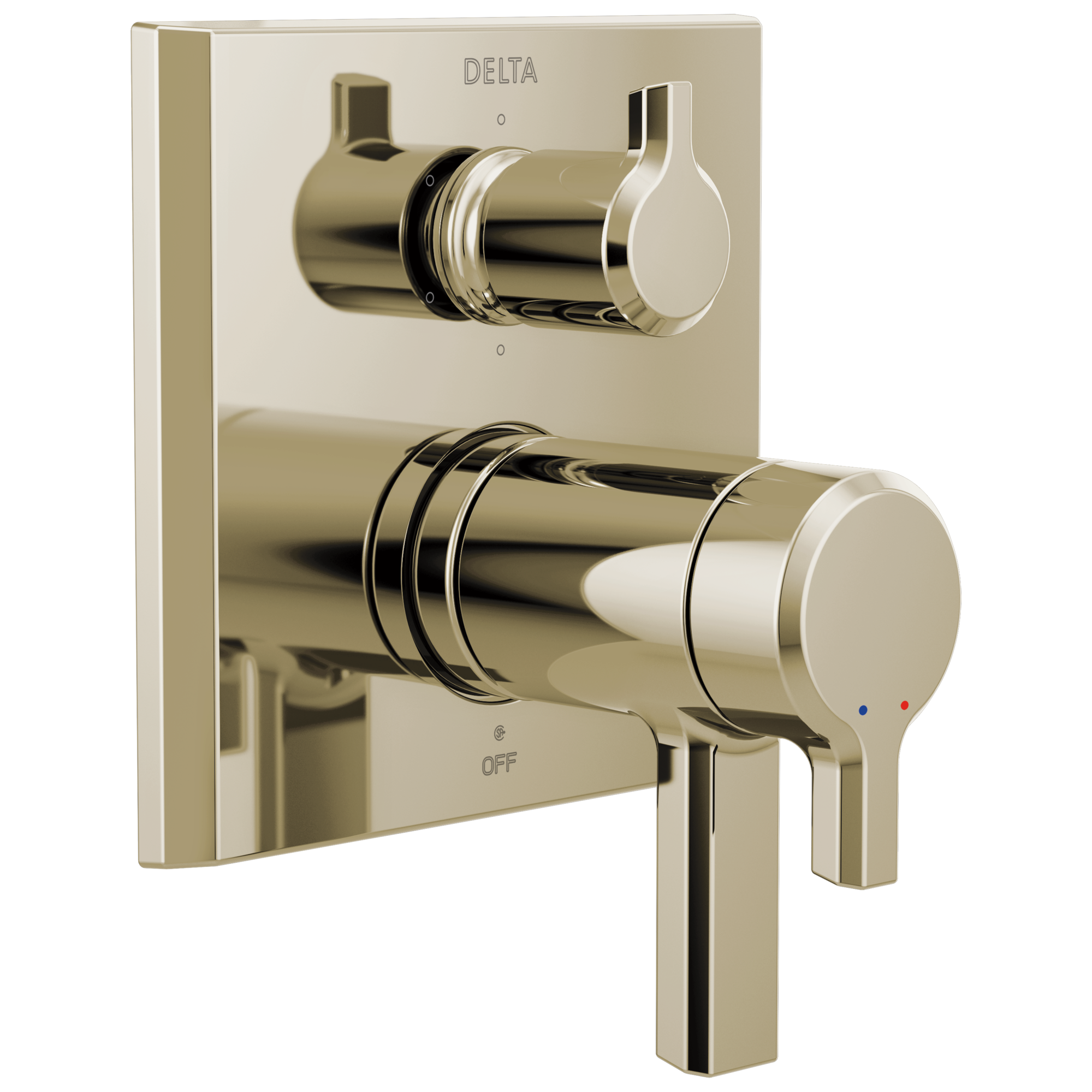 T27T999-PN Трим клапана серии TempAssure® 17T со встроенным переключателем на 6 положений Delta Faucet Pivotal Полированный никель 