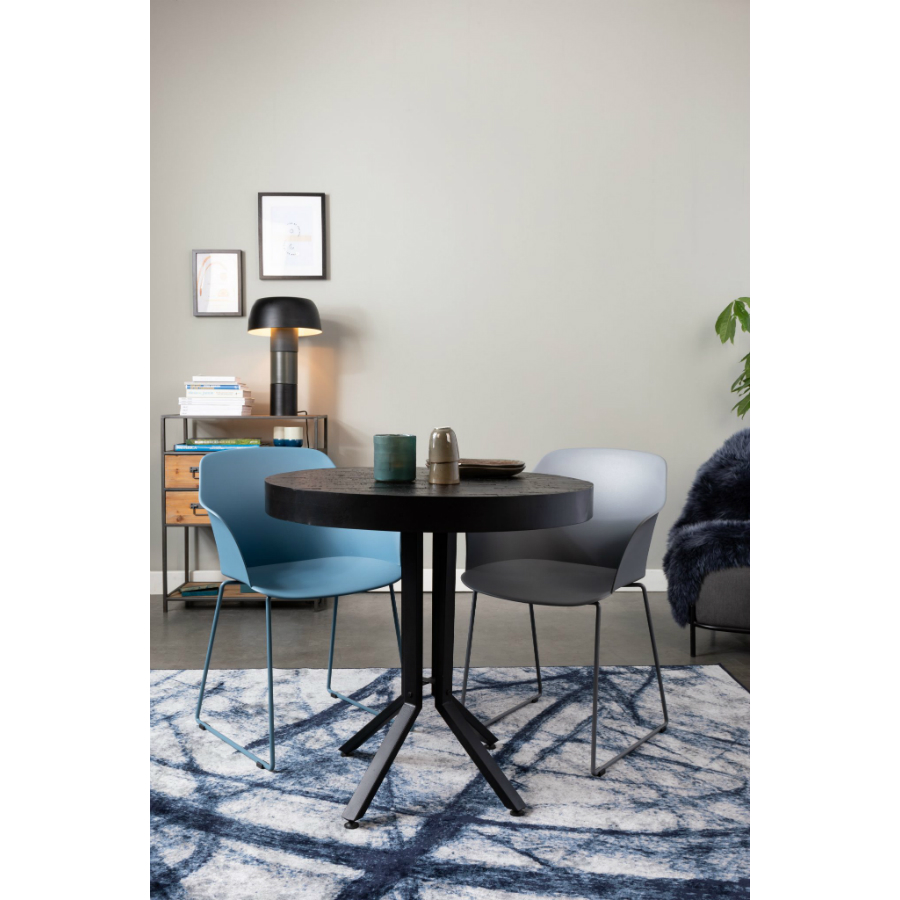 Стол Maze, круглый, черный White Label Living 2100084 - Вид №1