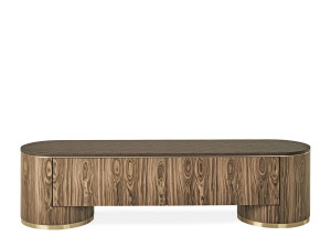 Деревянный шкаф для телевизора с ящиками