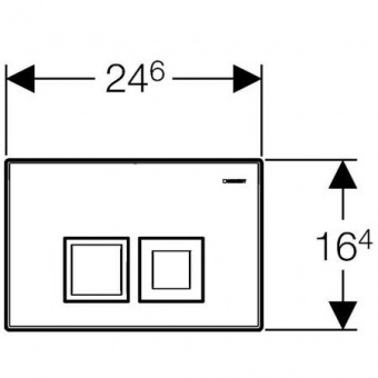 115.135.11.1 смывная клавиша DELTA50 пластик (бел) Santreyd  - Вид №1