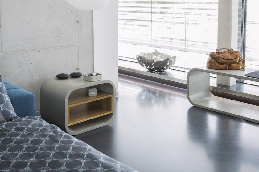 CO33 Прикроватная тумба из бетона и дуба Opus O60rq - Вид №1