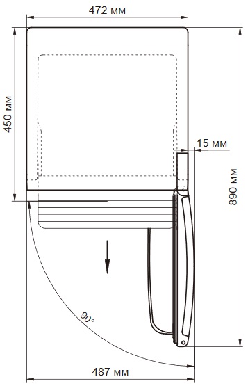 1626628 Холодильник компактный   Бирюса 90 белый STDN-0138490 - Вид №10