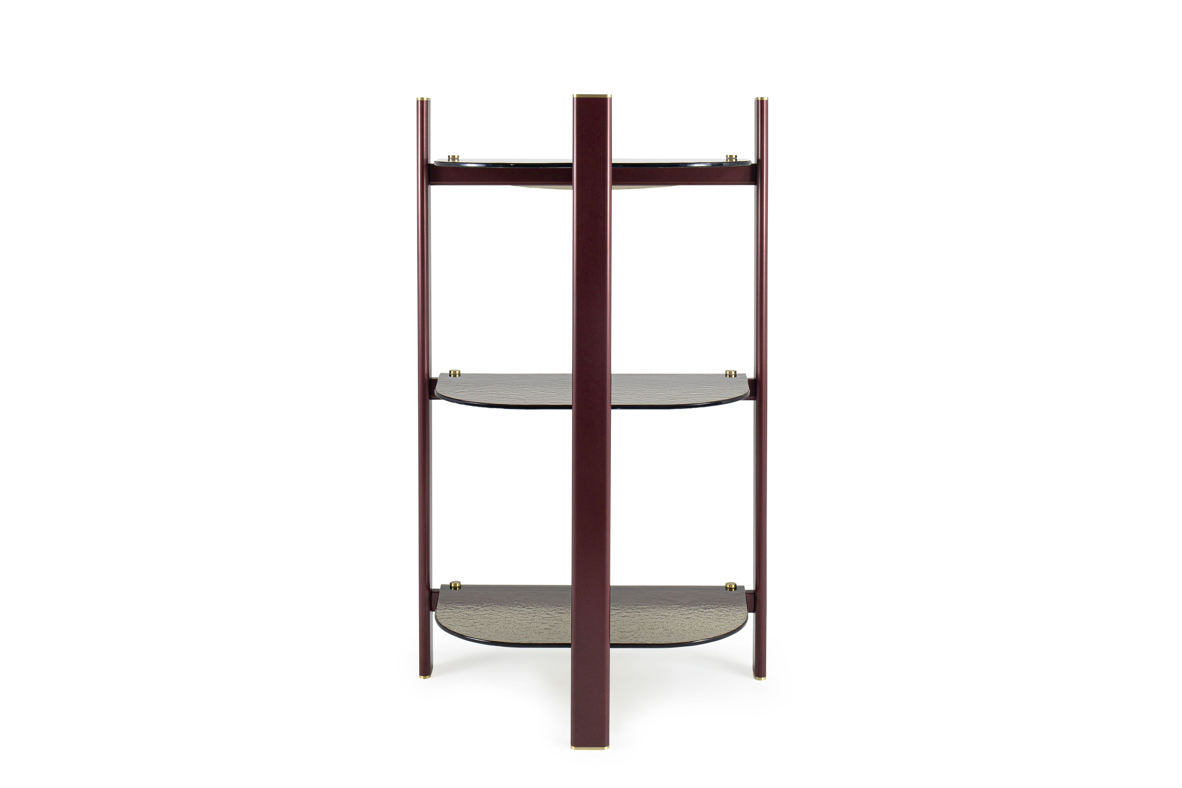 Отдельно стоящий книжный шкаф из металла и стекла Borzalino PETRA ARCH-00103714 - Вид №5