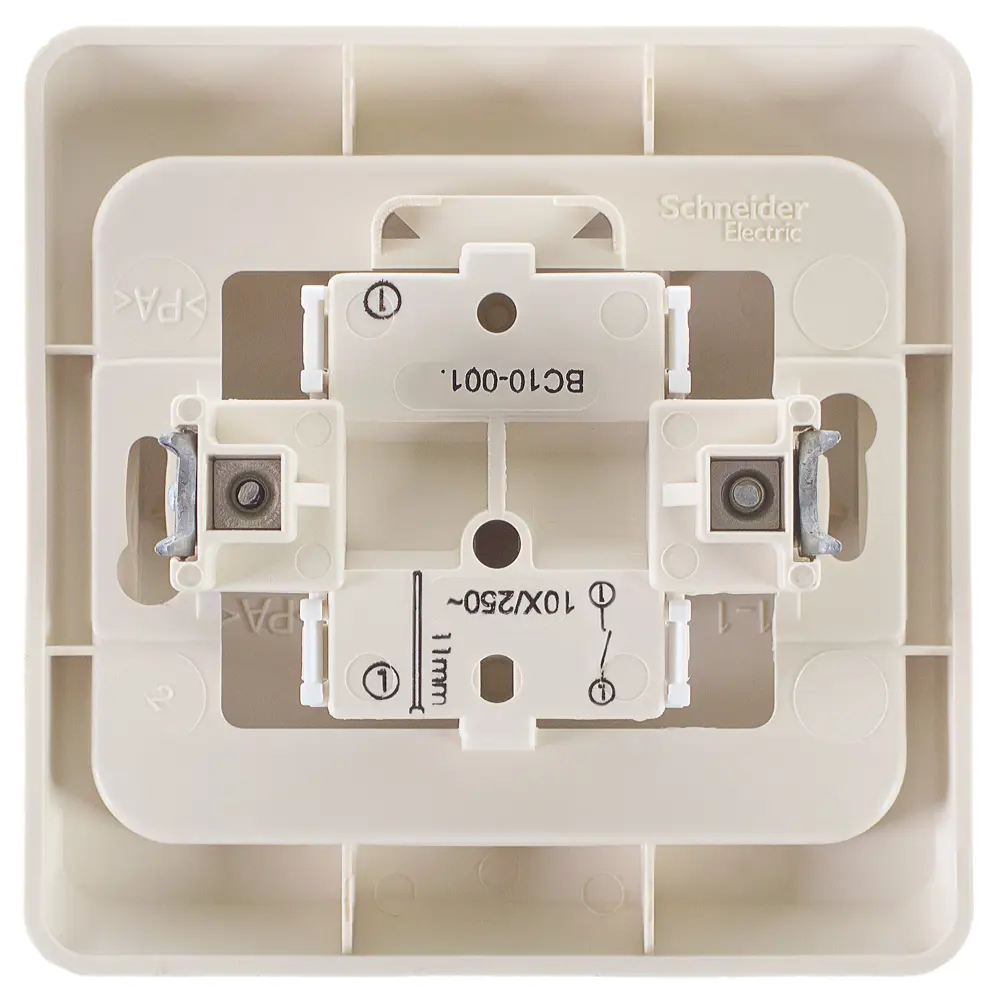 Выключатель SYSTEME ELECTRIC Этюд одноклавишный кремовый для скрытого монтажа 11401037 STLM-0001222 - Вид №2