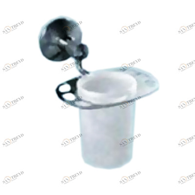 Держатель для зуб. щеток, монтаж. стакан стекло А084 (Z) ZALEL 2412428