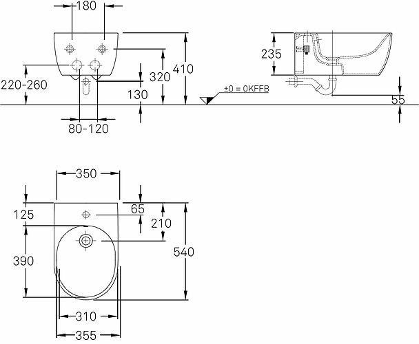 40400 Биде подвесное  IFO  - Вид №1