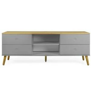 Тумба под ТВ Tenzo Dot, 60х162х43 см, дуб, серая