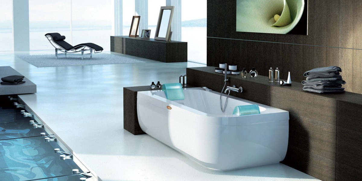 Ванна с гидромассажем "HYDRO BASE" Aquasoul Doubble угловая 9443-190A Sx Jacuzzi 9443190ASX - Вид №1