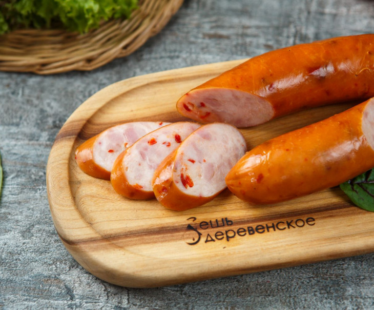 7318 Колбаса Деревенская из индейки п/к кольцо Вкусляндия  - Вид №1