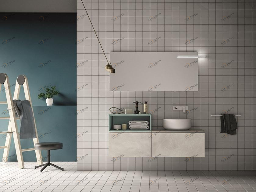 Birex Лаковая тумба под умывальник с зеркалом Memento sun-id-1428814