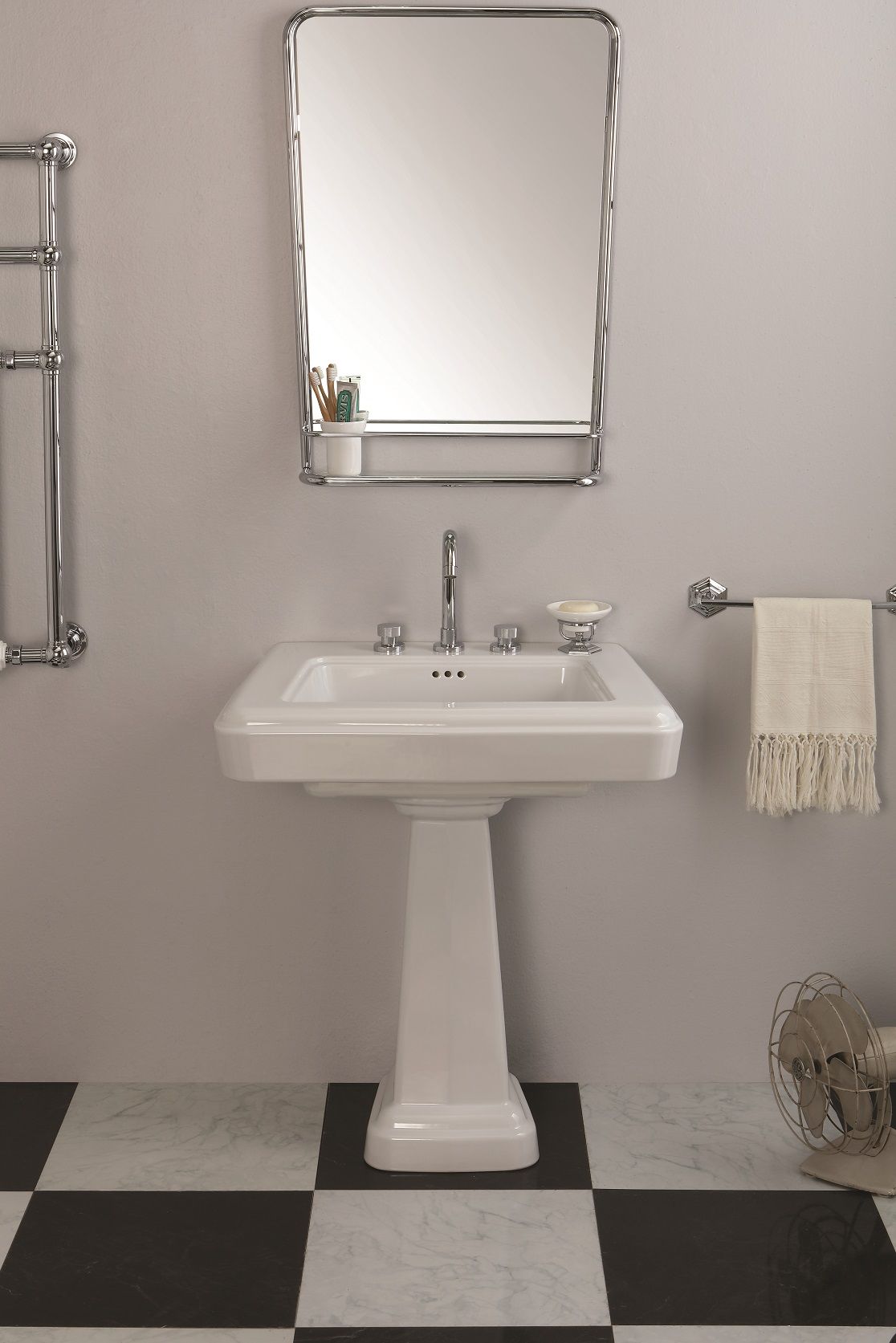 Прямоугольная керамическая раковина с одной колонной BLEU PROVENCE So Fifties ARCH-00049263 - Вид №5