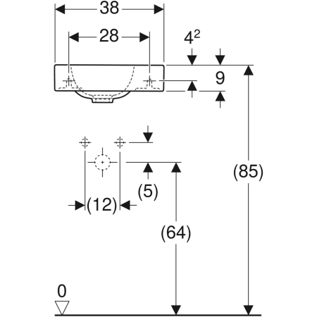 124736000 Раковина Geberit iCon Geberit  - Вид №3