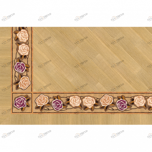 Бордюр Ночные розы Русская классика 23438
