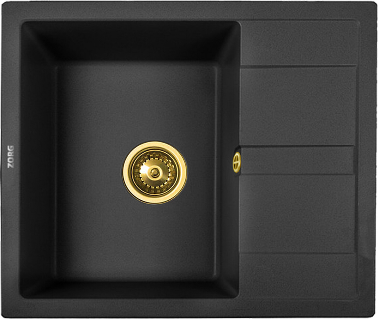 Мойка кухонная ZorG Granit GR 580 BLACK BRONZE из искусственного гранита, графит/бронза