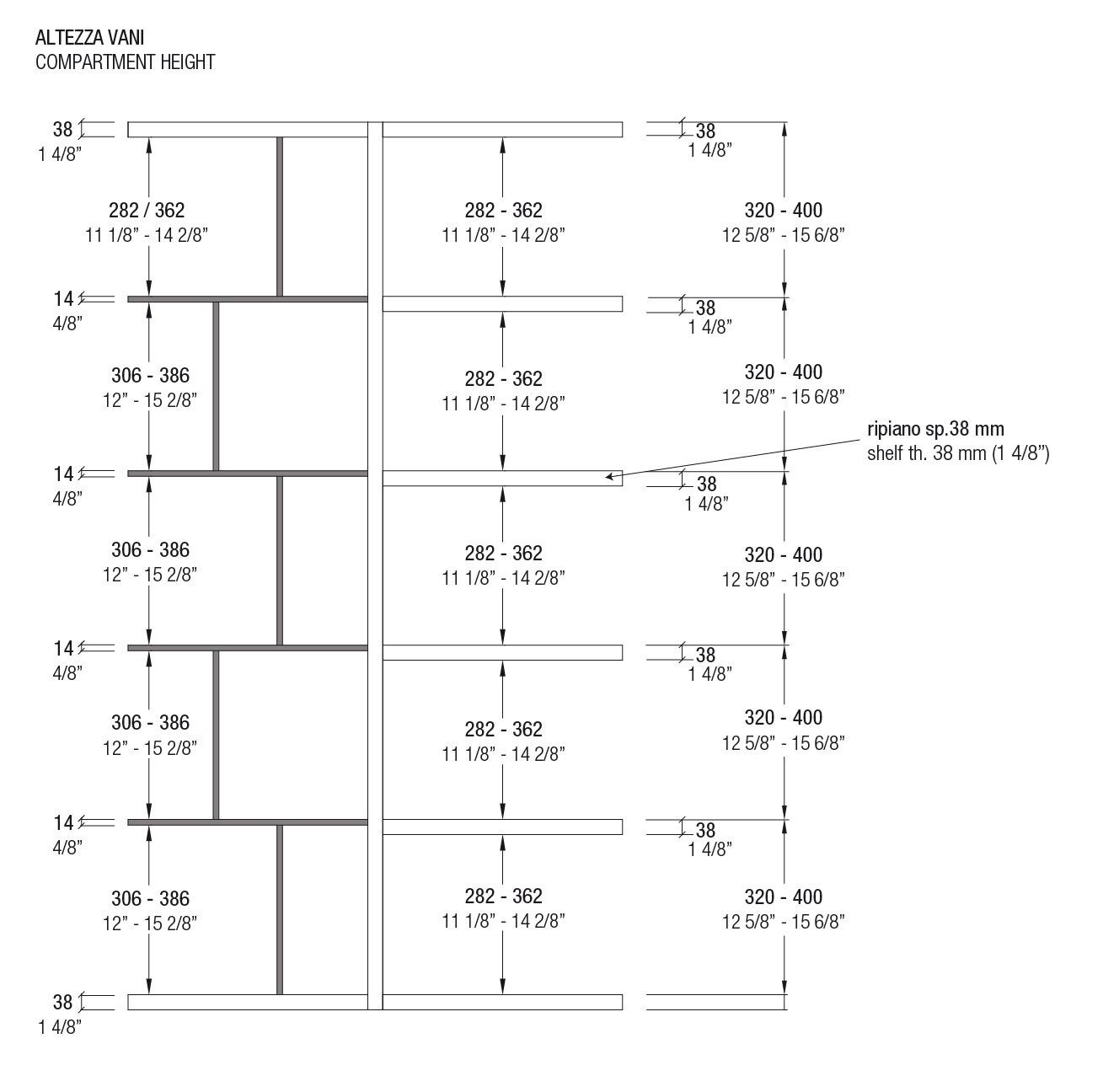Секционная оборудованная стена MisuraEmme CROSSING ARCH-00064055 - Вид №8