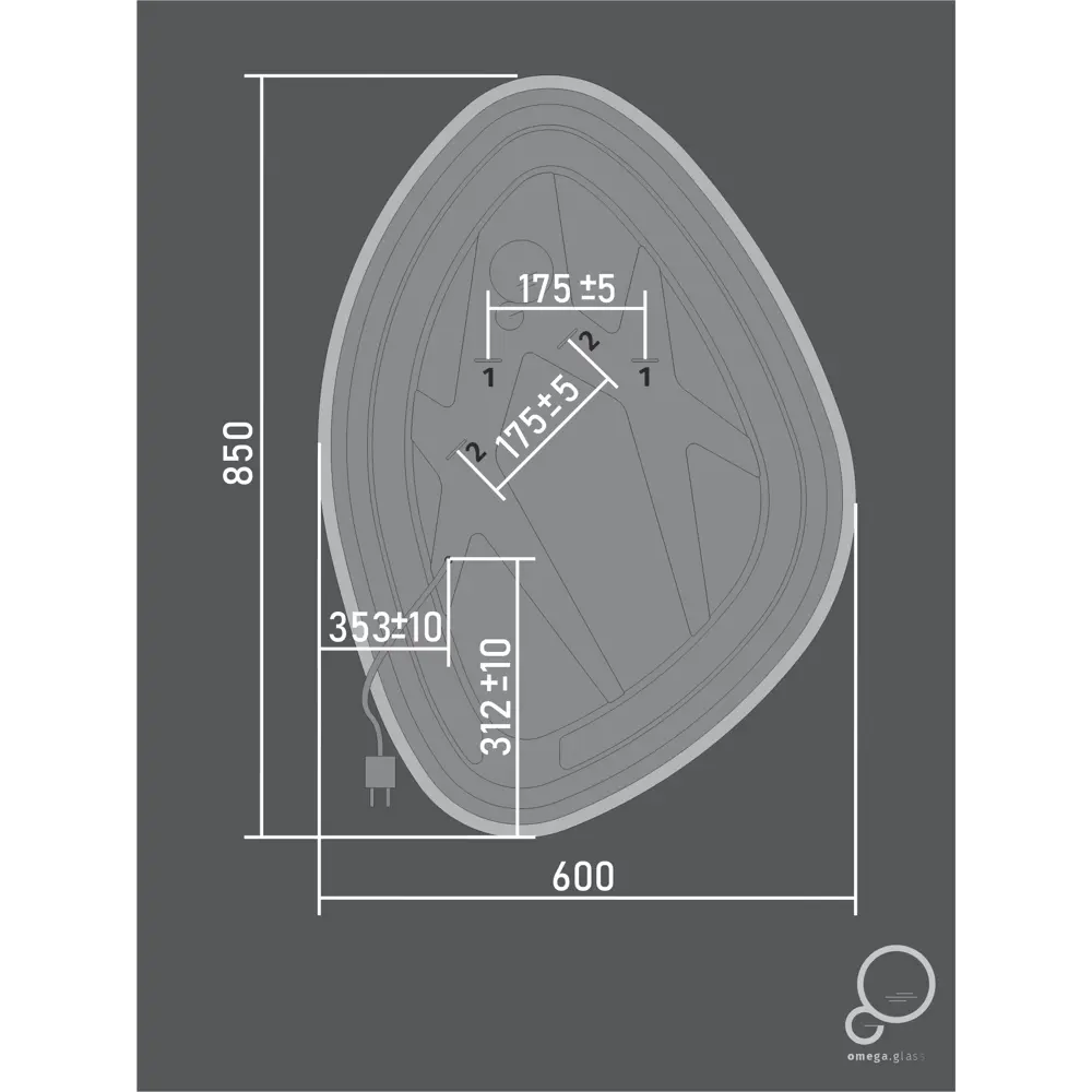 Зеркало OMEGA GLASS Дижон с интеллектуальной подсветкой для ванной 85848217 STLM-0065601 - Вид №11