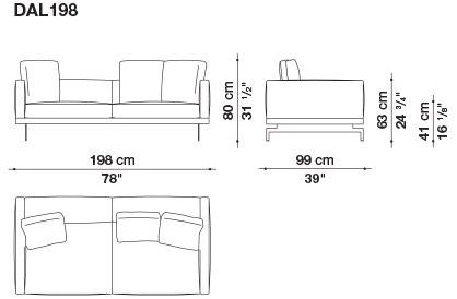 B&B Italia 3-х местный тканевый диван Dock sun-id-1376507 - Вид №203