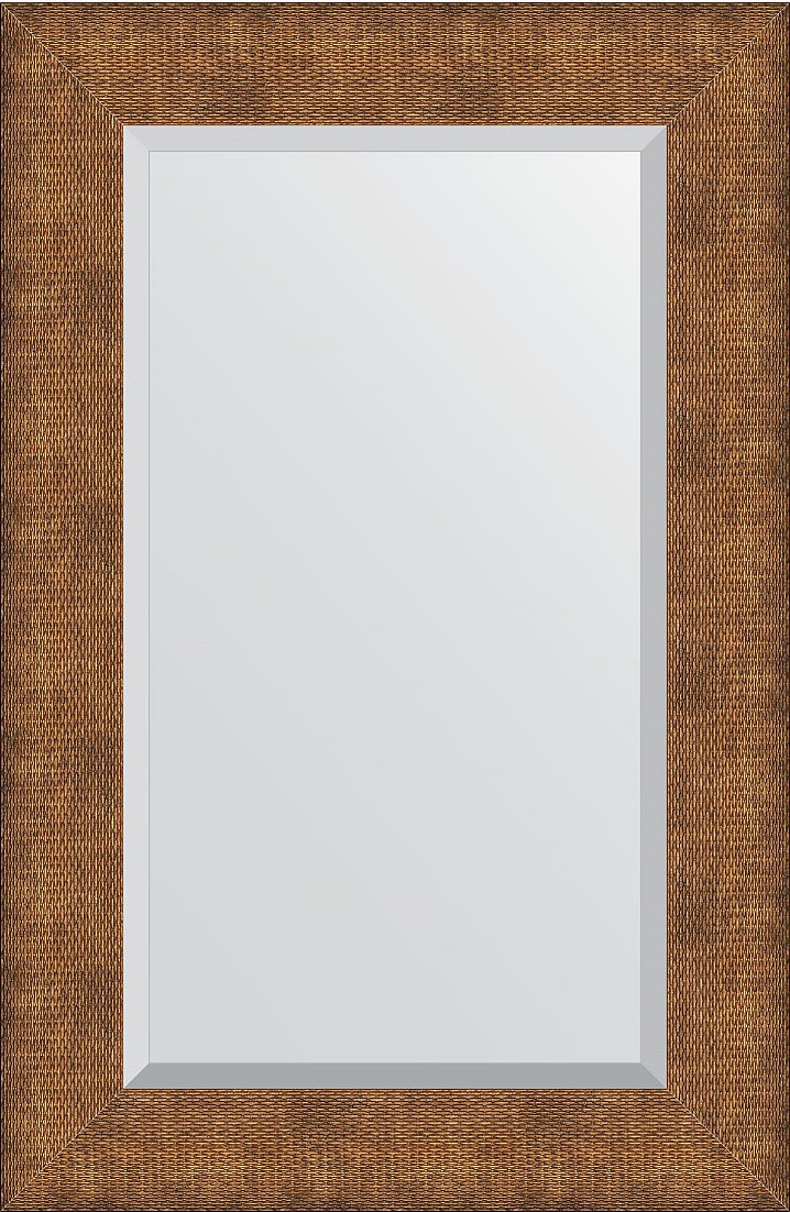 BY 3946 Зеркало с фацетом в багетной раме - медная кольчуга 88 mm EVOFORM Exclusive