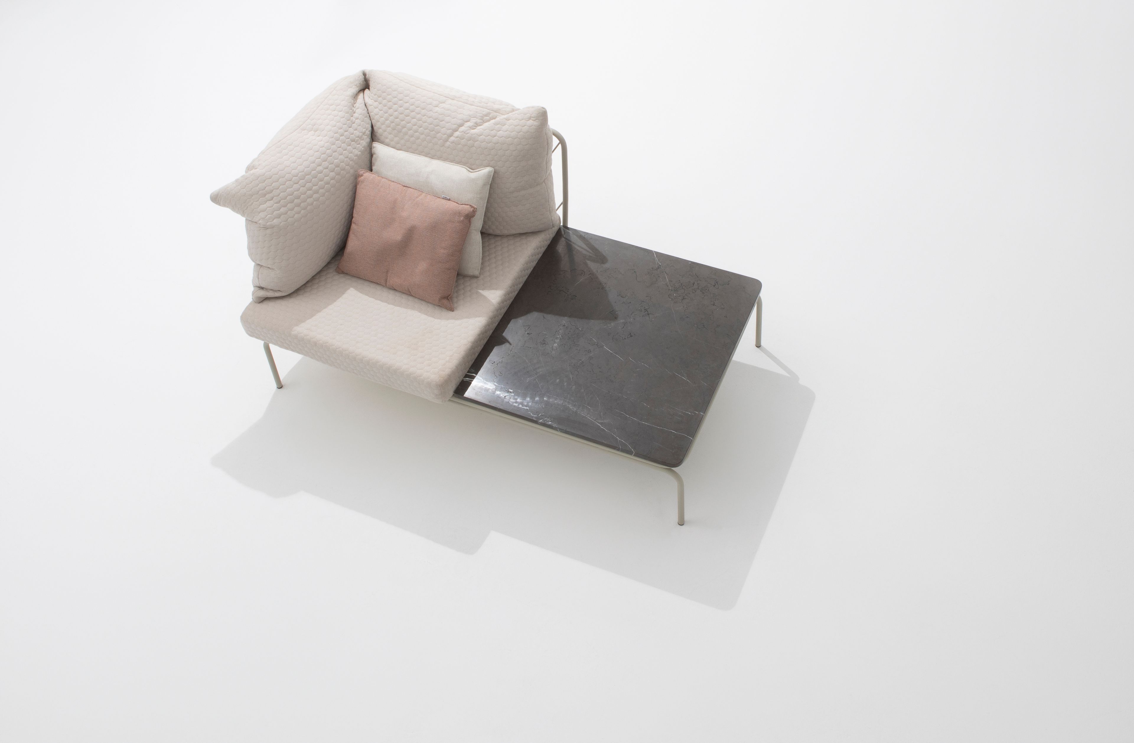 Секционное кресло из ткани с мраморной стойкой для журналов Garda Furniture Ataman ARCH-00113839 - Вид №2