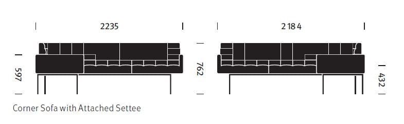 2-местный тканевый диван Herman Miller смокинг ARCH-00065372 - Вид №4