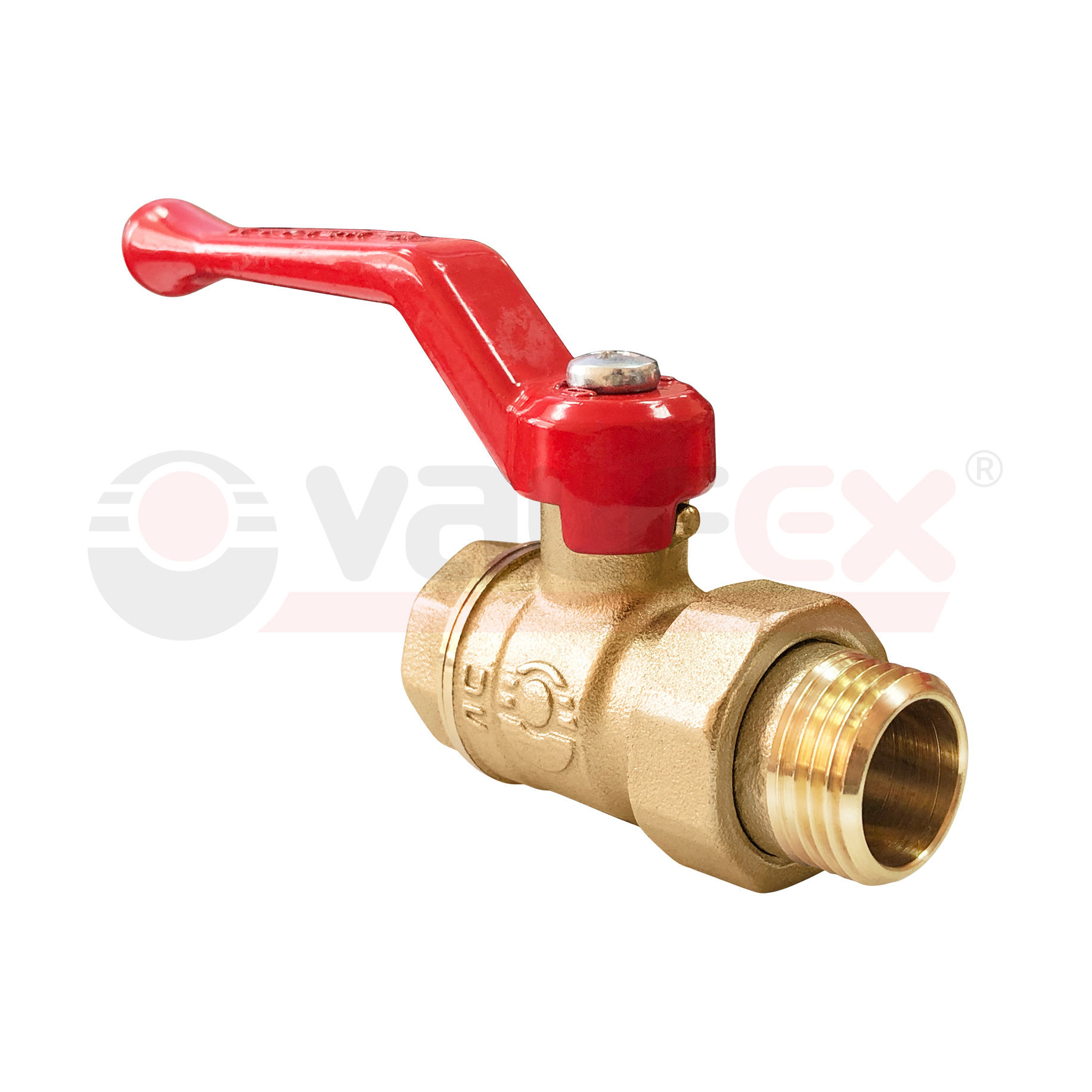 VF.225.L0R1.012 Valfex Кран шаровой OPTIMA, с американкой, ручка-рычаг (внутр.-наруж.)  1/2" 
