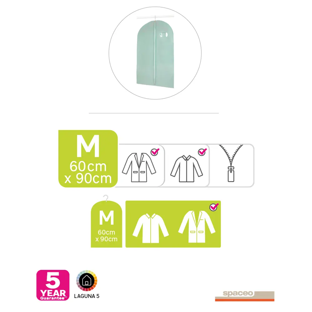 Чехол для одежды SPACEO с прозрачным окном 60x90 см 82658197 STLM-0033014 - Вид №10