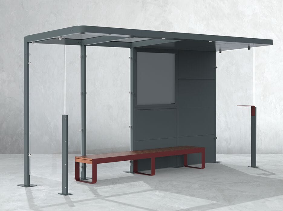 4-модульный навес из стали и стекла DIMCAR Я ARCH-00038204 - Вид №1