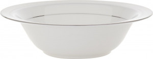 54838 Noritake Салатник круглый Noritake "Монтвейл, платиновый кант" 24,5см Фарфор костяной