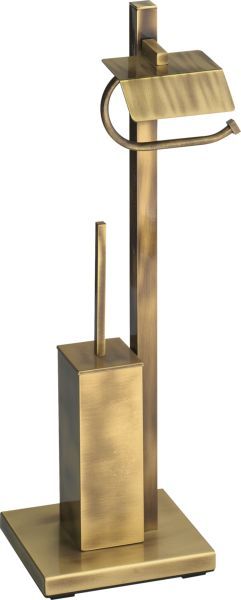 H4015/CR Sanibano, стойка: ерш металлический + бумагодержатель с крышкой, цвет хром 